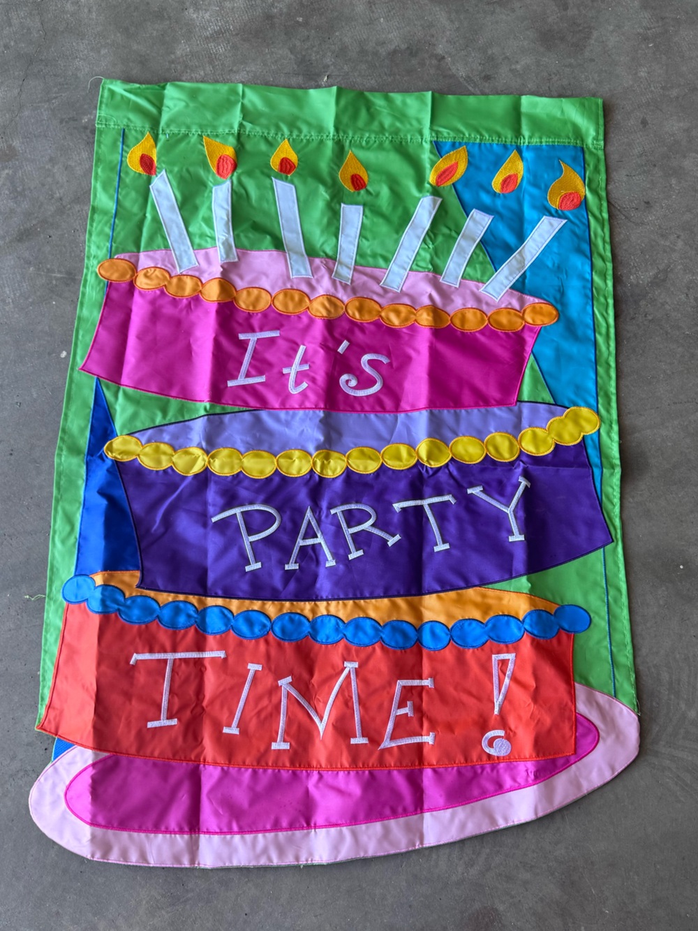 Birthday party flag